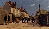 Hippolyte Camille Delpy Famous Paintings - Rue Pavoisee A Dieppe